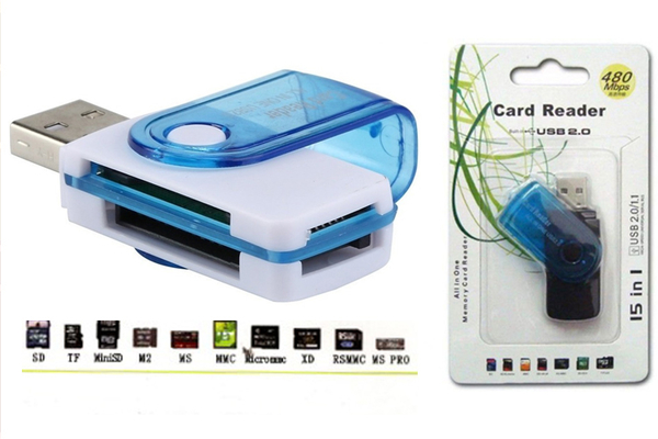 ADAPTADOR CARTÕES X USB 2.0 480MBPS 15X1 COD-39322-50