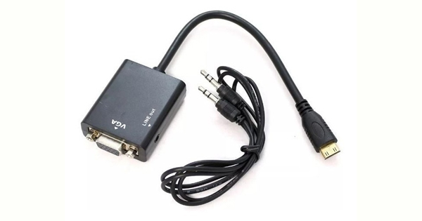 ADAPTADOR HDMI X VGA + P2