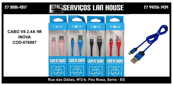 CABO V8 2,4A 1M INOVA COD-676867