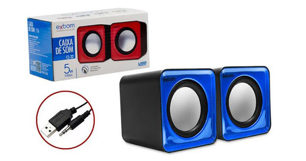 CAIXA DE SOM USB P2 5W EXBOM CS-32 COD:680260