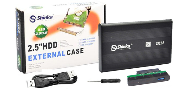 CASE GAVETA HD SATA 2,5 USB 2.0 E 3.0 SHINKA COD:685070