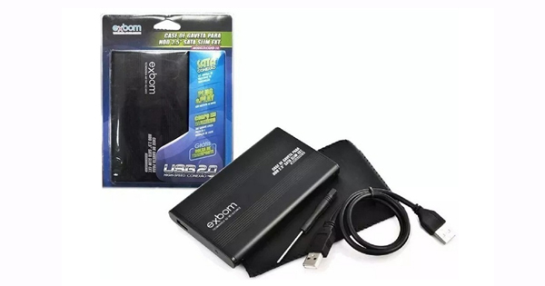 CASE GAVETA HD SATA 2,5 USB 2.0 EXBOM COD:685050