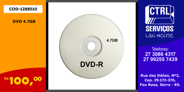 DVD 4.7GB VIRGEM COD:1288510