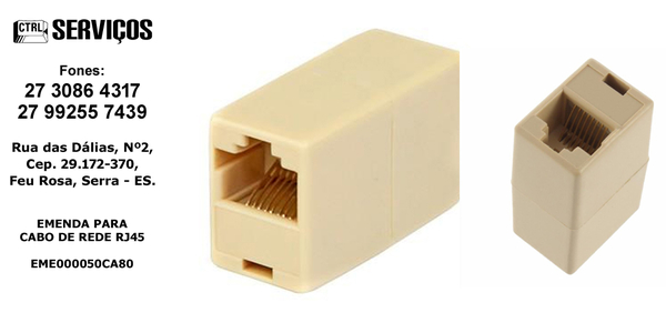 EMENDA PARA CABO DE REDE RJ45