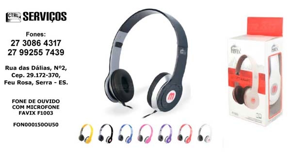 FONE DE OUVIDO COM MICROFONE FAVIX F1003