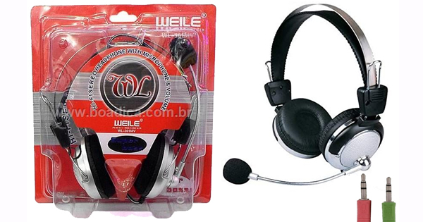 FONE DE OUVIDO COM MICROFONE WEILE HL-301MV COD:1878560