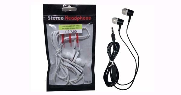 FONE DE OUVIDO INTRA-AURICULAR COM MICROFONE COD:1878605