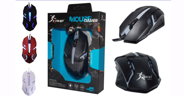 MOUSE GAMER 1600DPI 3BOTÕES KNUP KP-V15