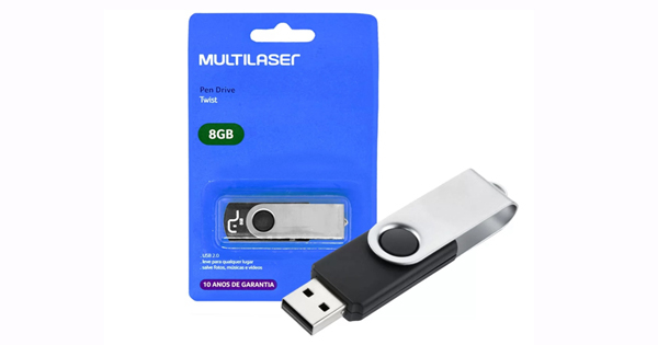 PENDRIVE 08GB MULTILASER TWIST COD:5128580