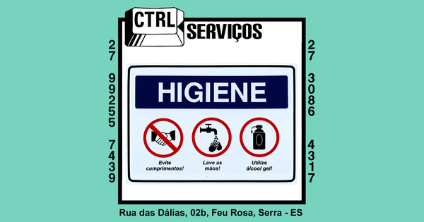PLACA DE PVC 20X30 HIGIENE