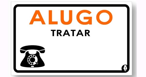 PLACA DE SINALIZAÇÃO PVC 20X30 ALUGO