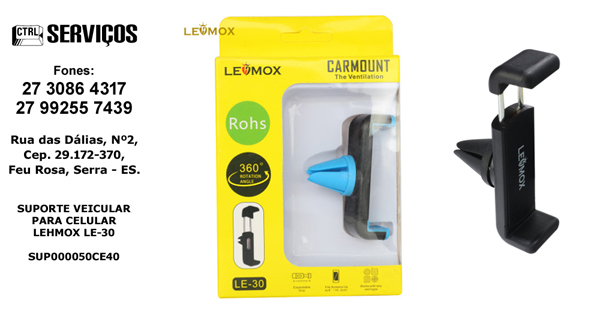 SUPORTE VEICULAR PARA CELULAR LEHMOX LE-30