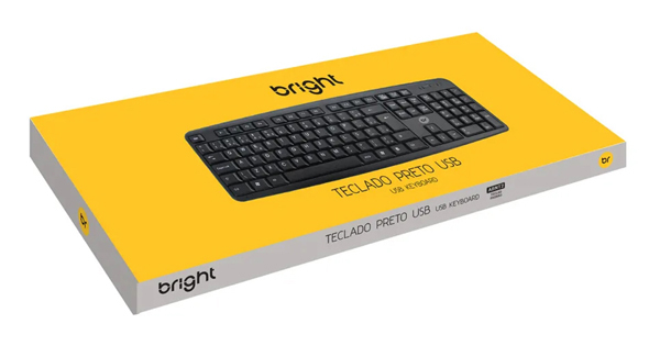 TECLADO PADRÃO USB BRIGHT COD:14 6475242