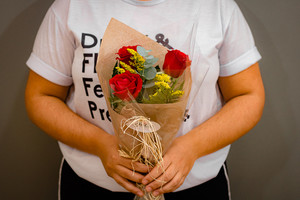 Buquê 3 Rosas Vermelhas