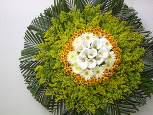 Coroa de Flores - Crisântemo 60cm