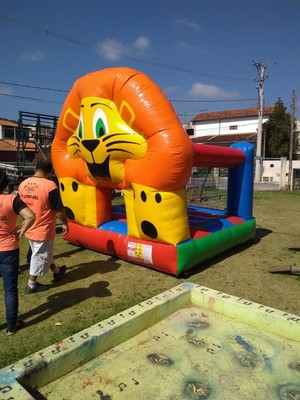 Pula pula inflável leãozinho