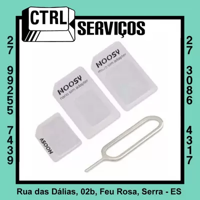 Adaptador de chip nano, sim, micro sim com clip para ios Noosy