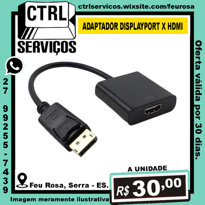 ADAPTADOR DISPLAYPORT X HDMI