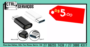 Adaptador Micro USB X Tipo C 1Fx1M