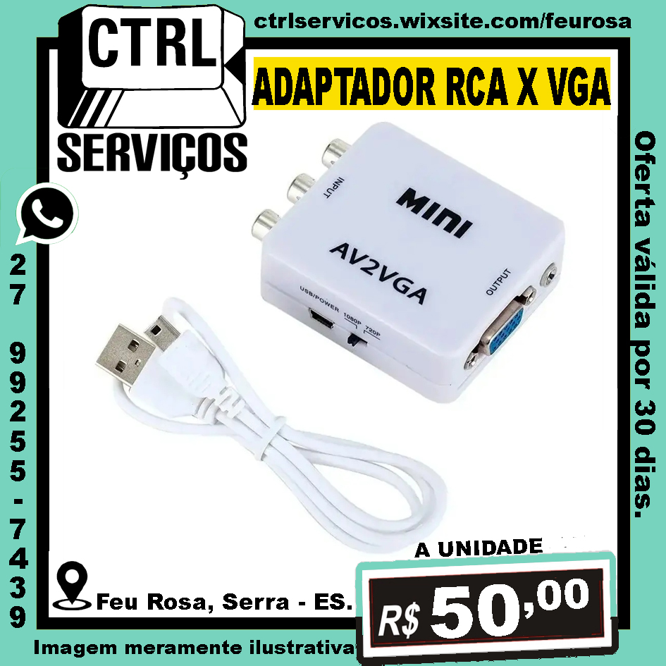 ADAPTADOR RCA X VGA