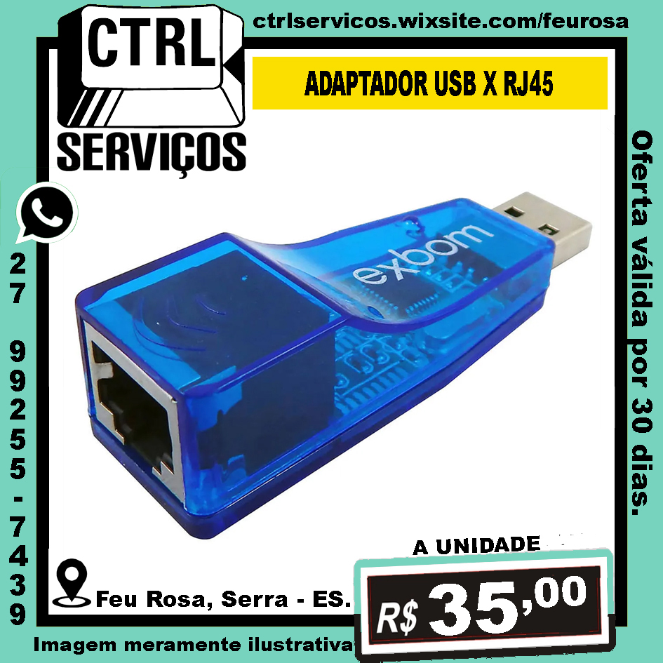 ADAPTADOR USB X RJ45