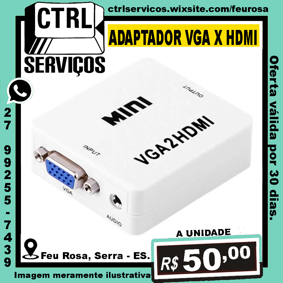 ADAPTADOR VGA X HDMI FF