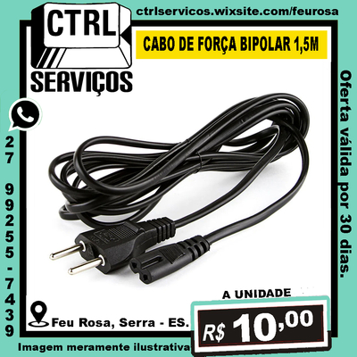 CABO DE FORÇA BIPOLAR 1,5M