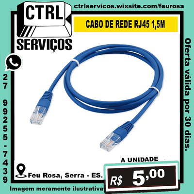 CABO DE REDE RJ45 1,5M