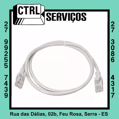 Cabo de rede RJ45 x RJ45 1Mx1M 2m