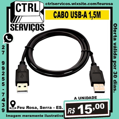 CABO USB-A 2.0 1,5M