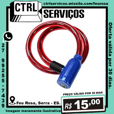 CADEADO PARA BICICLETA 65CM