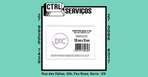 CAPA PLÁSTICA 070X105 DAC PARA CPF, RG E TÍTULO DE ELEITOR