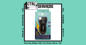 CARREGADOR VEICULAR COM 2USBs INOVA CAR-G5156