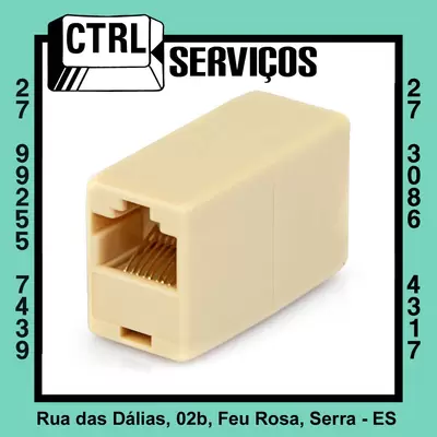 Emenda RJ45 x RJ45 1Fx1F