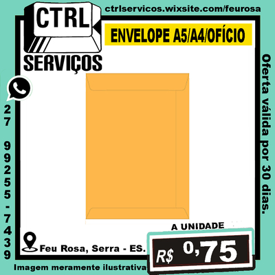 ENVELOPE A5 - A4 - OFICIO OURO