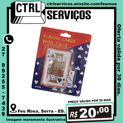 JODO DE CARTAS COM 3 DADOS