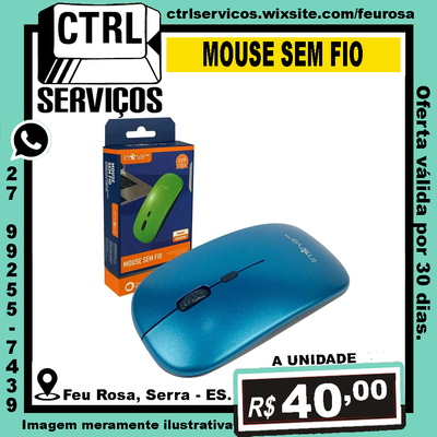 MOUSE SEM FIO INOVA M20090