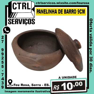 PANELINHA DE BARRO 9CM