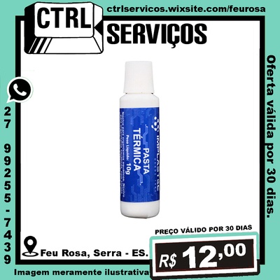 Pasta térmica 10g bisnaga Implastec