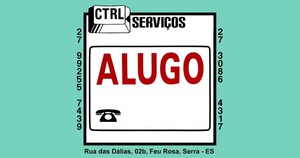PLACA DE SINALIZAÇÃO PVC 20X30 ALUGO 210218