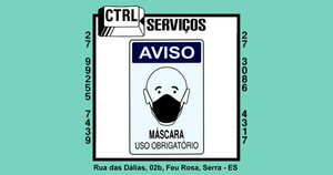 PLACA PVC 20X30 OBRIGATÓRIO USO DE MÁSCARA