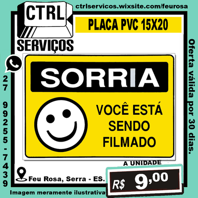 PLACA PVC 15X20