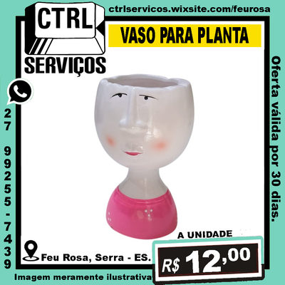 VASO PARA PLANTA - BONECA 20250409