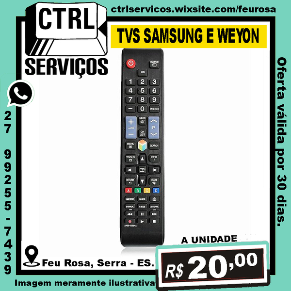 ZZZ CONTROLE REMOTO TV SAMSUNG LE-588A _ WEYON