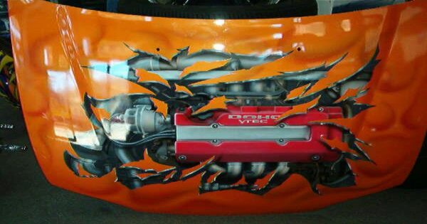 Pintura Personalizada em Forro de Carro m2