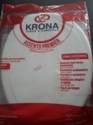 Assento Sanitario Plastico Oval Premier Cor Branco Krona