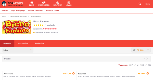 Criação de Sistema de Pedidos Online