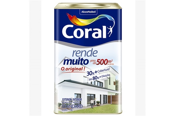 Tinta Acrílica Coral Rende Muito 18 L