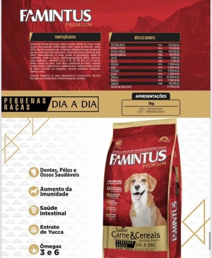 Ração para Cachorro Raças Pequenas Famintus Premium 1kg