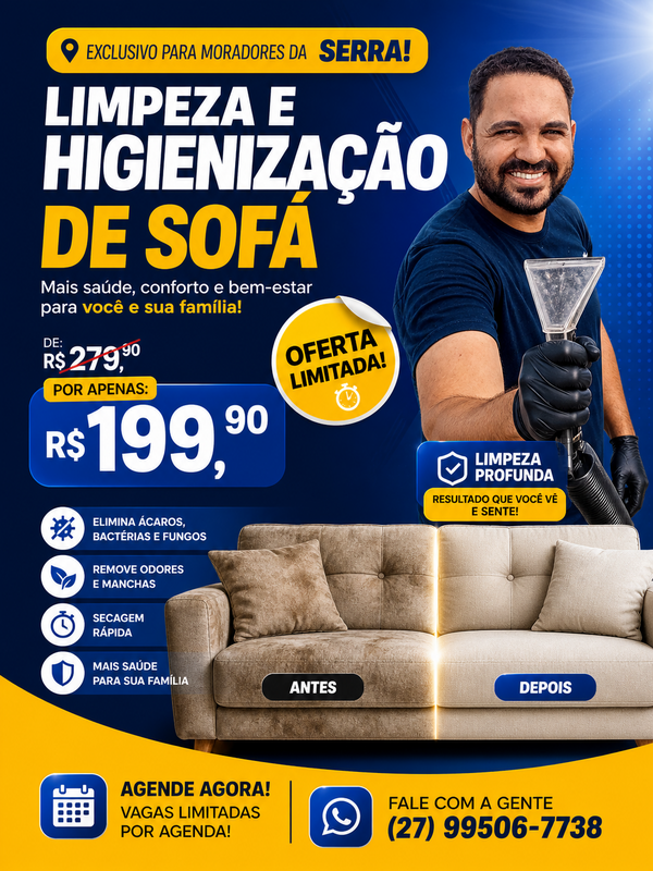 🟢 LIMPEZA DE SOFÁ
